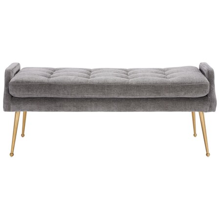 Safavieh Everdeen Bench, Charcoal & Gold BCH5200C